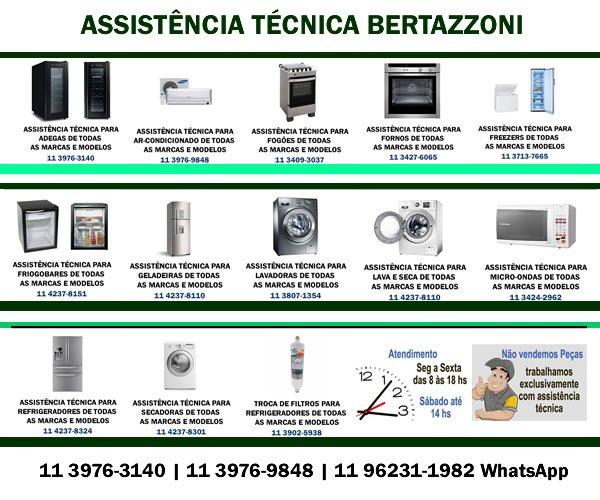 Assistência técnica eletrodomésticos Bertazzoni