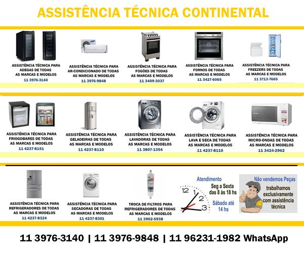 Assistência técnica eletrodomésticos Continental